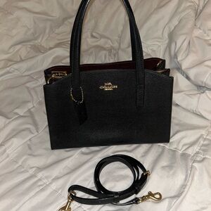 NWT Black Coach Tatum Carryall handbag/crossbody